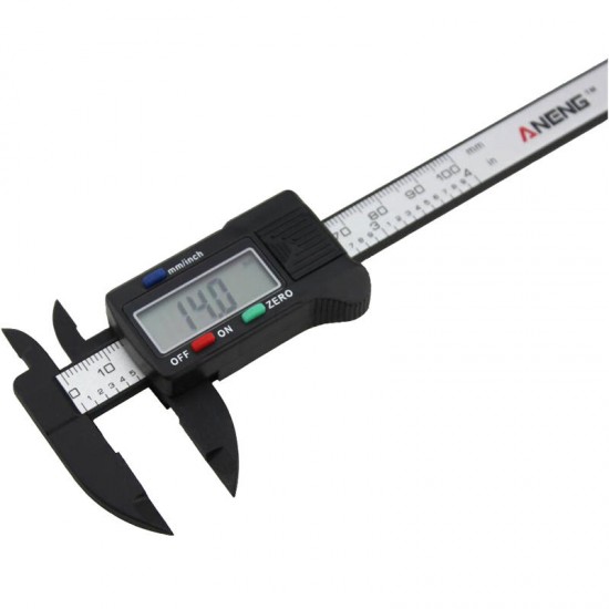 ANENG 100mm 4inch LCD Digital Caliper Vernier Micrometer Electronic Carbon Fiber