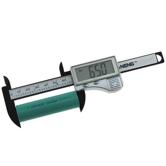 ANENG 100mm Silver Carbon Fiber Composite Digital Vernier Caliper LCD Display