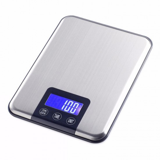 15KG 1g Slim Stainless Steel LCD Digital Weight Balance Scale Kitchen Food Diet G/KG/ML