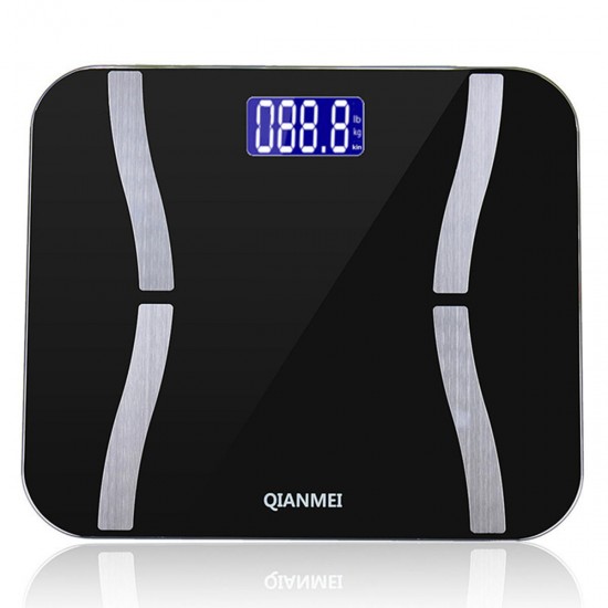 180KG bluetooth 4.0 LED Digital Smart Weight Scale Body Fat Bone Muscle BMI Calorie Consumption Moisture Content Tester