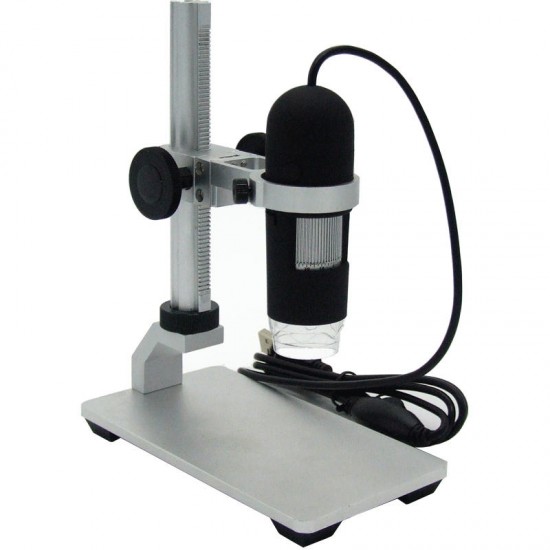 1000X 8 LEDs USB Digital Continuous Zoom Microscope Magnifier with Adjustable Aluminium Alloy Stand