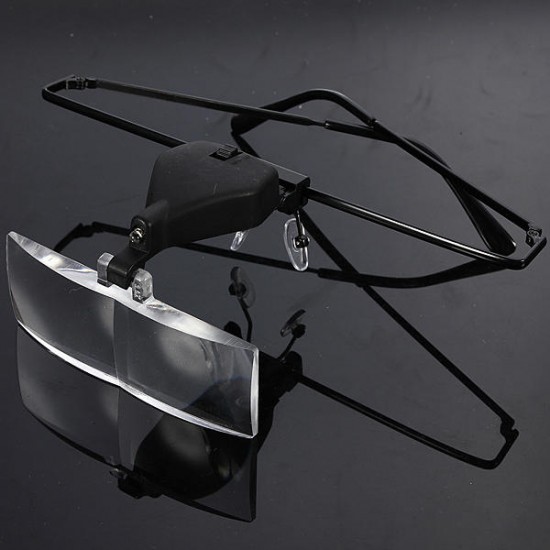 1.5X 2.5X 3.5X Supporting Glasses LED Lamp Magnifier with Screwdriver