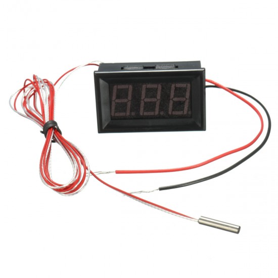 0.56inch 3 Bit -200~450Ã¢â€žÆ’ Digital LED Thermometer Temerature Tester PT100 Blue Backlight