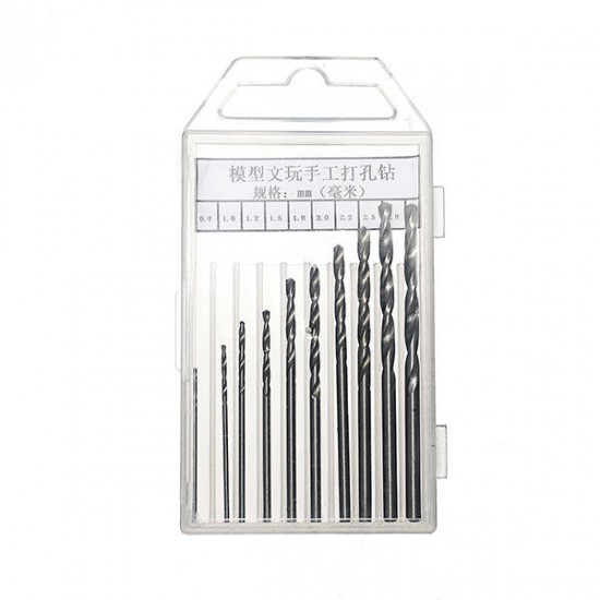 0.5-3.0mm Mini Hand Drill With 10pcs 0.8-3.0mm Twist Drill Bits Set Wood Bodhi Plastic Drilling Kit 0.5-3.0mm Mini Hand Drill With 10pcs 0.8-3.0mm Twist Drill Bits Set Wood Bodhi Plastic Drilling Kit