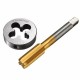 1/2-28 Titanium Coated Right Hand Thread Tap and Round Thread Die