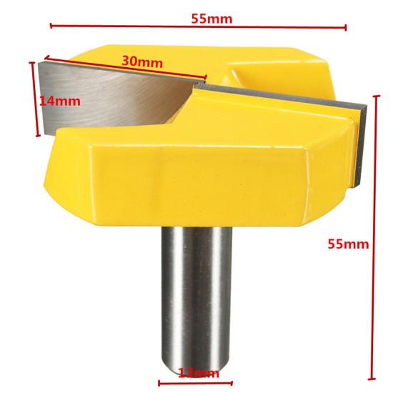 1/2 Inch Shank 2-1/4 Inch Diameter Bottom Cleaning Router Bit Woodworking Milling Cutter