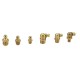 100pcs Hydraulic Brass Zerk Grease Nipple Fitting Assortment M6/M8/M10 Machinery Parts