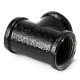 1/2 Inch 20mm Black Iron Pipe Threaded Tee Fitting Street Home Plumbing Connector