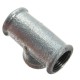 1/2 Inch Inner Diameter Black DN15 Malleable Cast Iron Threaded Tee Fitting