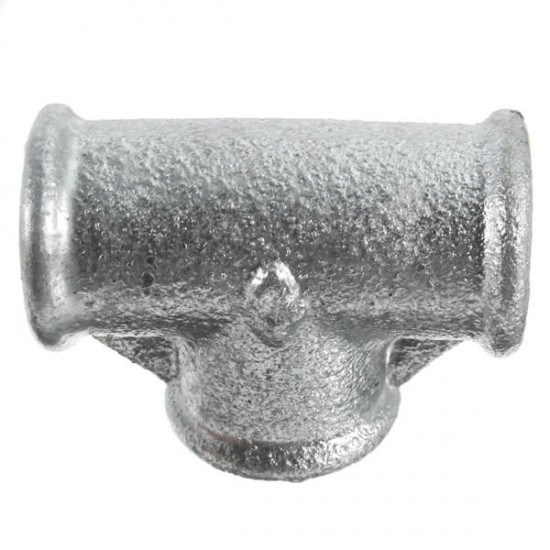 1/2 Inch Inner Diameter Black DN15 Malleable Cast Iron Threaded Tee Fitting