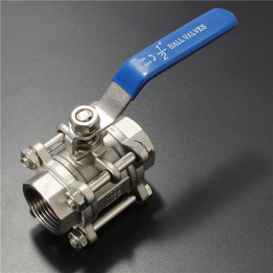 1/2 Inch Threaded 3 Piece Stainless Steel Ball Valve NPT Full port 1000WOG