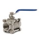 1/2 Inch Threaded 3 Piece Stainless Steel Ball Valve NPT Full port 1000WOG