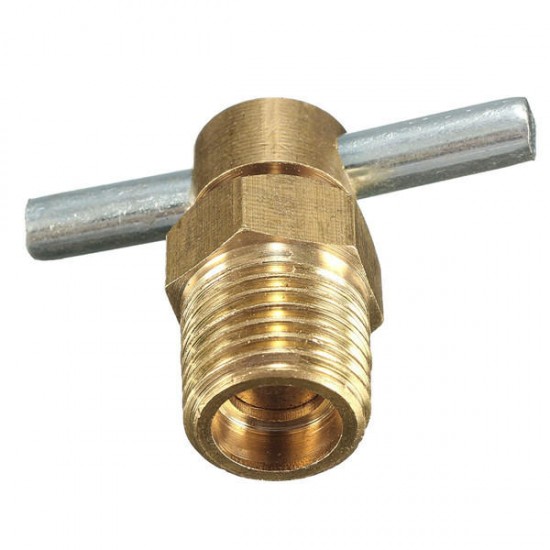 1/4 Inch NPT Brass Drain Valve for Air Compressor Tank Replacement Part