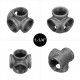 1-1/4 Inch 4 Way Industrial Valves Pipes Fittings Furniture Rack Shevle DIY Decor