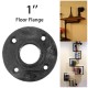 1 Inch Black Malleable Threaded Iron Floor Flange Steel Iron Pipe Fitting Wall Mount