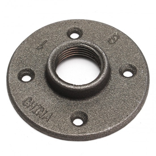 1 Inch Reinforced Black Flange Iron Pipe Floor Fitting Plumbing Threaded Flange 1 Inch Reinforced Black Flange Iron Pipe Floor Fitting Plumbing Threaded Flange