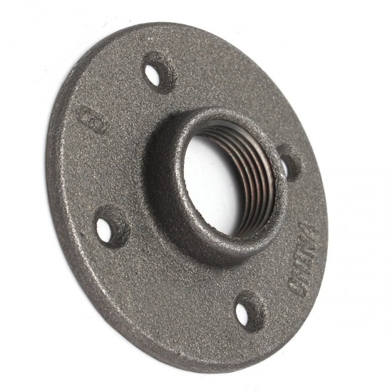 1 Inch Reinforced Black Flange Iron Pipe Floor Fitting Plumbing Threaded Flange 1 Inch Reinforced Black Flange Iron Pipe Floor Fitting Plumbing Threaded Flange