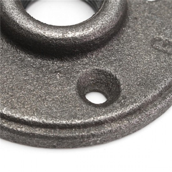 1 Inch Reinforced Black Flange Iron Pipe Floor Fitting Plumbing Threaded Flange 1 Inch Reinforced Black Flange Iron Pipe Floor Fitting Plumbing Threaded Flange