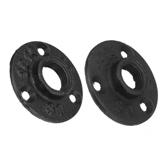 1/2 3/4 Inch Decorative Flange Malleable Iron Floor Wall Flange Pipes Plate Fittings