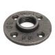 1/2 3/4 or 1 Inch Reinforced Black Flange Iron Pipe Floor Fitting Plumbing Threaded Flange