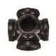 1/2 Inch 5 Way Decorative Industrial Pipes Fittings Wall Rack Furniture Bookshevles