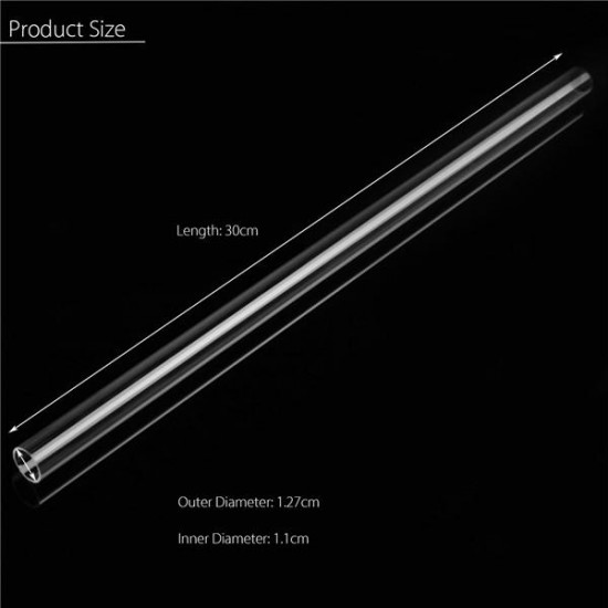 1.27cm OD x 1.1cm ID Acrylic Round Tube 30cm Length Clear Acrylic Plexiglass Lucite Tube