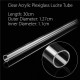 1.27cm OD x 1.1cm ID Acrylic Round Tube 30cm Length Clear Acrylic Plexiglass Lucite Tube