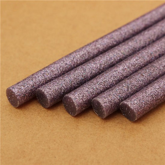 5pcs Purple Glitter Hot Melt Glue Sticks Electric Heating Glue Sticks Gun Art Craft