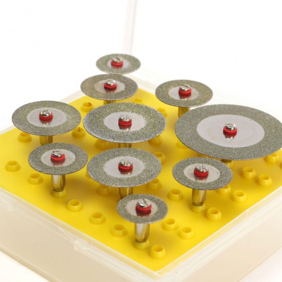 10pcs Diamond Cutting Disc Set Mini Drills Cut Off Wheel Saw Blade For Rotary Tool