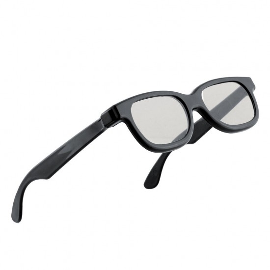 Black Round Polarized 3D Glasses for DVD LCD Video Game Theatre TV Theatre Movie