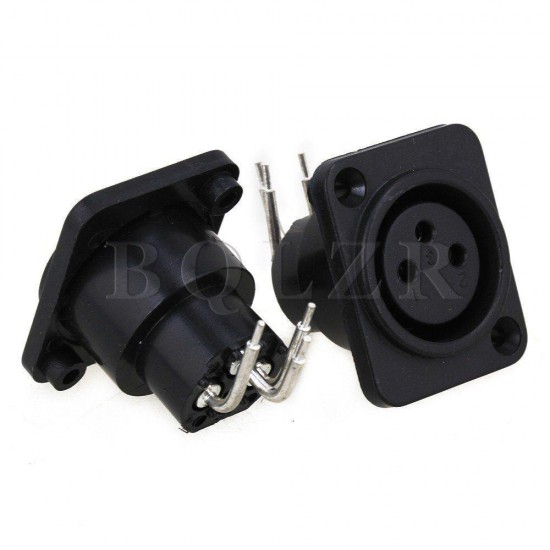 10pcs Black XLR 3pin Female Jack Panel Mount Chassis PCB Socket Connector 10pcs Black XLR 3pin Female Jack Panel Mount Chassis PCB Socket Connector