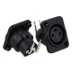 10pcs Black XLR 3pin Female Jack Panel Mount Chassis PCB Socket Connector 10pcs Black XLR 3pin Female Jack Panel Mount Chassis PCB Socket Connector