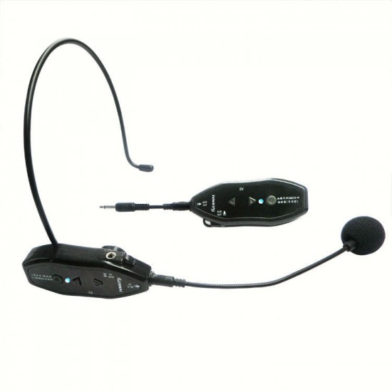 2.4G Wireless Microphone Headset Voice Amplifier FM Transmitter 24 Bit 48 KHz Universal Rechargeable Mic for Teaching Tour Guide 2.4G Wireless Microphone Headset Voice Amplifier FM Transmitter 24 Bit 48 KHz Universal Rechargeable Mic for Teaching Tour Guide