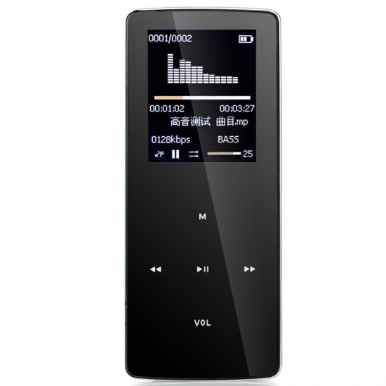 ONN W6 8GB 1.8 Inch Screen bluetooth MP3 Music Player Lossless Voice Recorder