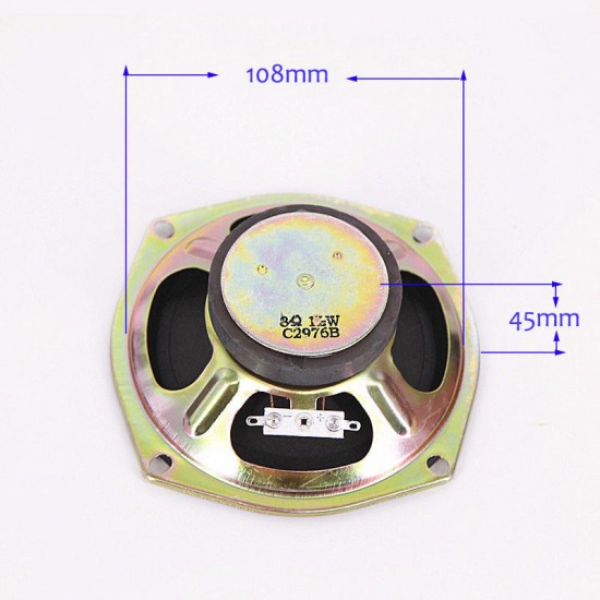 2Pcs 4.5 Inch 8 Ohm 10W Full Frequency Speaker Broadcasting Speaker Parts Multimedia Computer Loudspeaker