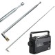 Full-channel AM FM Radio Telescopic Antenna Replacement 63cm Length 4 Sections Full-channel AM FM Radio Telescopic Antenna Replacement 63cm Length 4 Sections