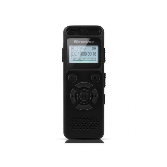 Newsmy RV29 8GB 1536KBPS PCM Dual Microphone 138 Hour A to B Repeat Voice Recorder