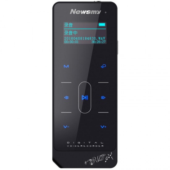 Newsmy RV31 16GB Touch Panel FM Radio Receiver A to B Repeat Voice Recorder