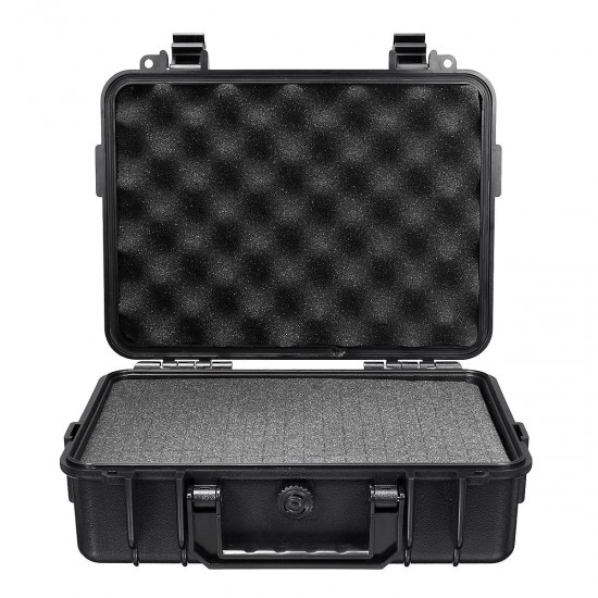 275x210x90mm Waterproof Hard Carry Camera Lens Photography Tool Case Bag Storage Box with Sponge