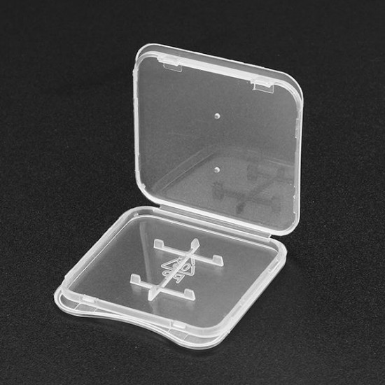 10Pcs Transparent Single TF Memory Card Storage Case