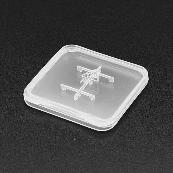 10Pcs Transparent Single TF Memory Card Storage Case