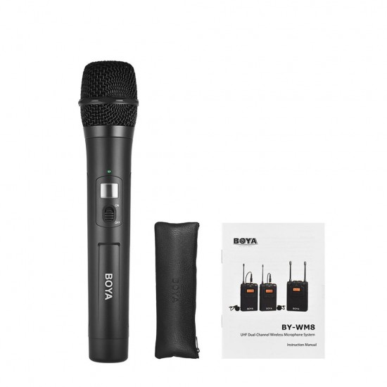 BOYA BY-WHM8 UHF Wireless Handheld Transmitter Cardioid Microphone with 48 Channels BOYA BY-WHM8 UHF Wireless Handheld Transmitter Cardioid Microphone with 48 Channels
