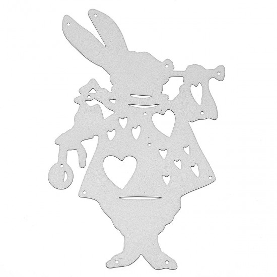 Poker Rabbit Cutting Die Stencil for DIY Scrapbook Album Paper Card Gift