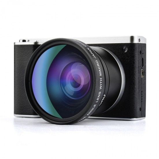 24MP 12X Optical Zoom Anti Shake 4 Inch Touch Screen Digital SLR Camera with Wide Angle Lens