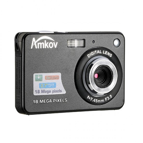 Amkov CDC32 1280 x 720 18MP 2.7 Inch TFT LCD 8X Digital Zoom Anti-shakeDigital Video Camera