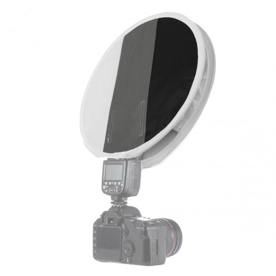 31cm Mini Portable Round Flash Speedlite Diffuser Softbox for Canon Nikon