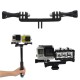 Double Sport Camera Holder Handle Grip Monopod Mount Adapter For Gopro Xiaomi Yi SJcam Double Sport Camera Holder Handle Grip Monopod Mount Adapter For Gopro Xiaomi Yi SJcam