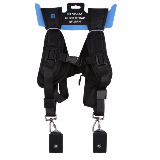 PULUZ PU6002 Quick Release Double Shoulder Harness Soft Pad Decompression Foam Strap Belt for DSLR PULUZ PU6002 Quick Release Double Shoulder Harness Soft Pad Decompression Foam Strap Belt for DSLR