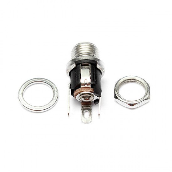 10Pcs 5.5mm x 2.1mm DC Power Supply Metal Jack Socket With Nut And Washer 10Pcs 5.5mm x 2.1mm DC Power Supply Metal Jack Socket With Nut And Washer