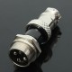 10Pcs GX16-4 4-Pin 16mm Aviation Pug Male and Female Panel Metal Connector